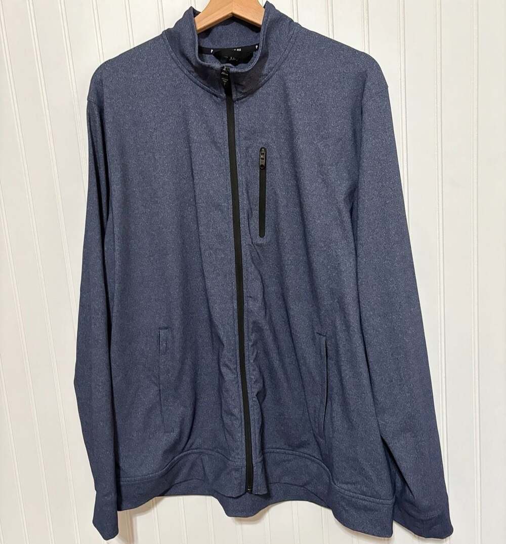 Public Rec All Day Every Day Full Zip Jacket Heather Blue XL